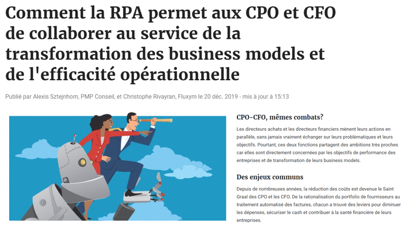 RPA, a digital force at the service of cpo and cfo