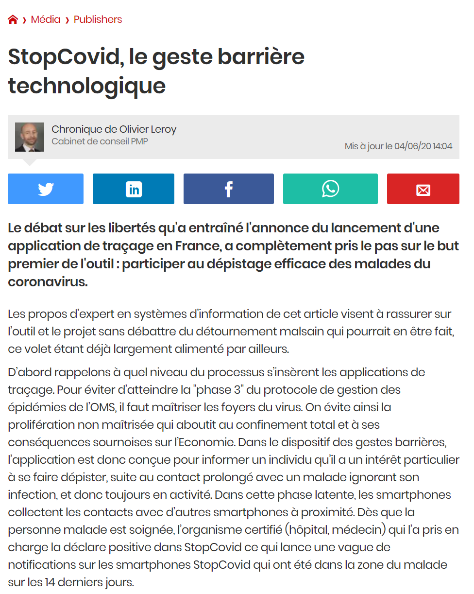 article Olivier journal du net